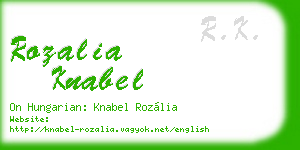 rozalia knabel business card